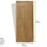 Beige cutlery paper bag with white napkin 2-ply L:15in W:15.1in - 500 pcs Beige cutlery paper bag with white napkin 2-ply L:15in W:15.1in - 500 pcs